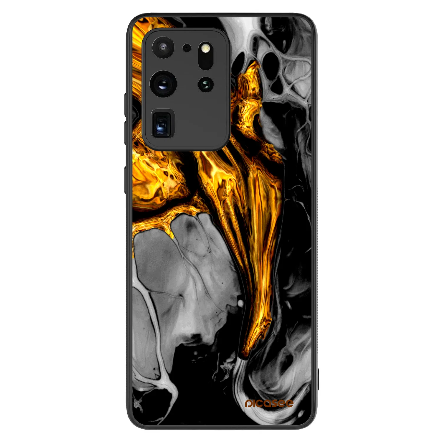 Picasee ULTIMATE CASE Samsung Galaxy S20 Ultra 5G G988F - készülékre - Black Gold