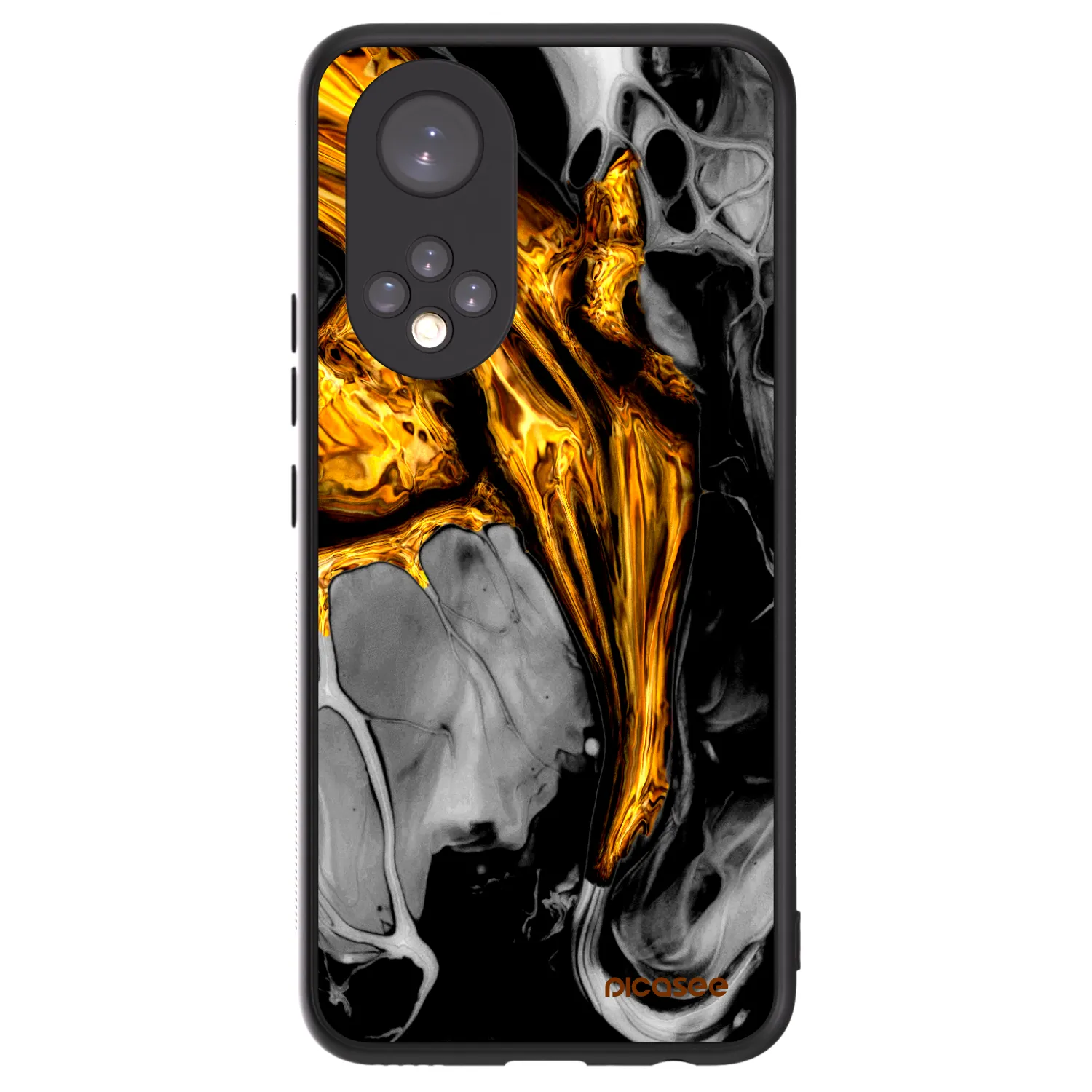 Picasee ULTIMATE CASE Honor 50 5G - készülékre - Black Gold