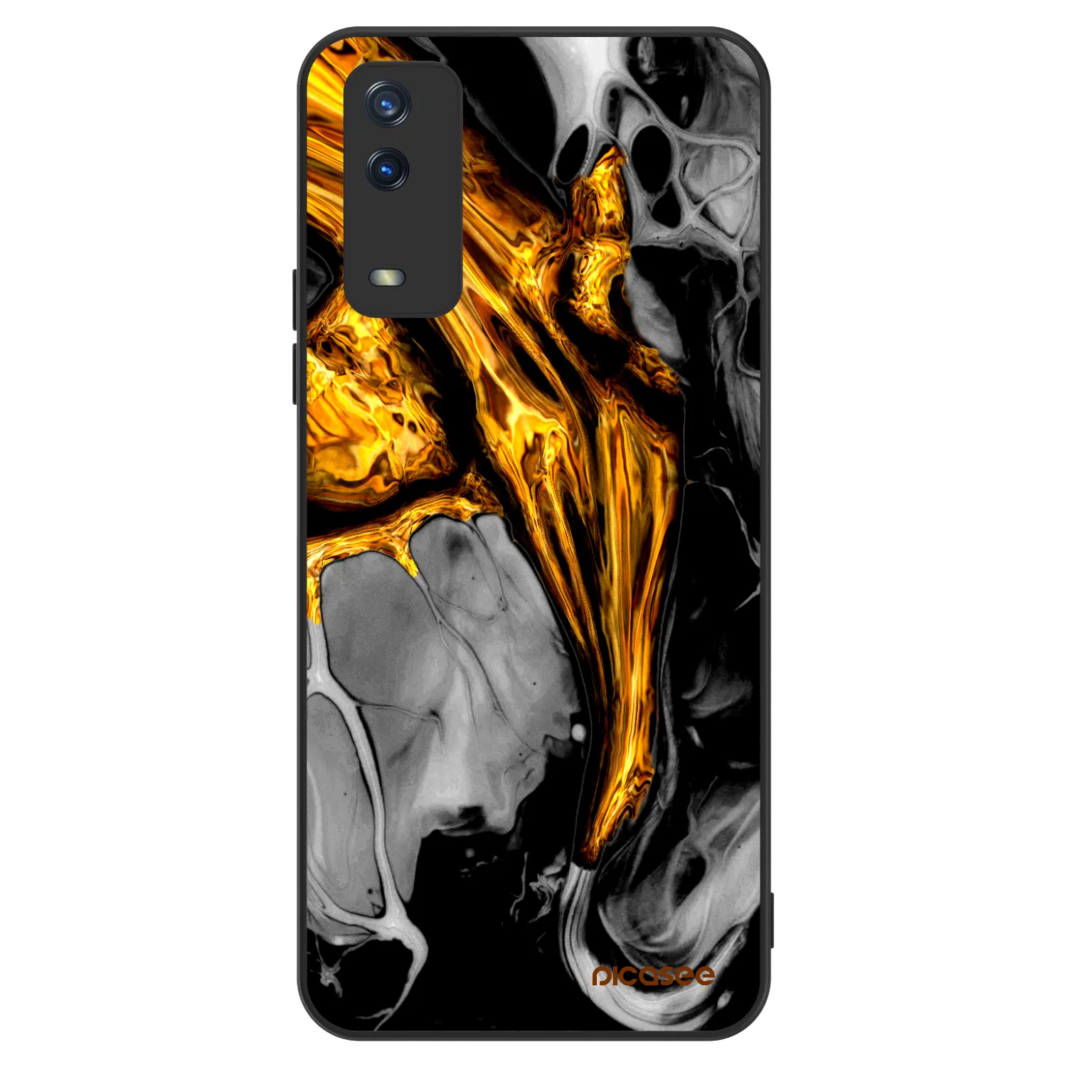 Picasee ULTIMATE CASE Vivo Y11s - készülékre - Black Gold