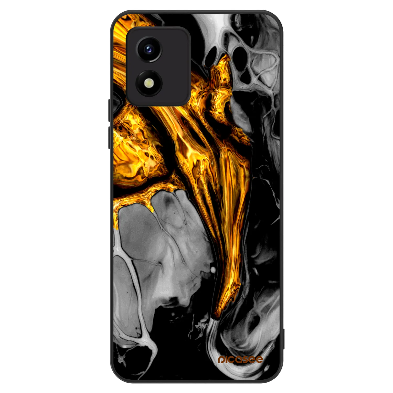 Picasee ULTIMATE CASE Vivo Y01 - készülékre - Black Gold