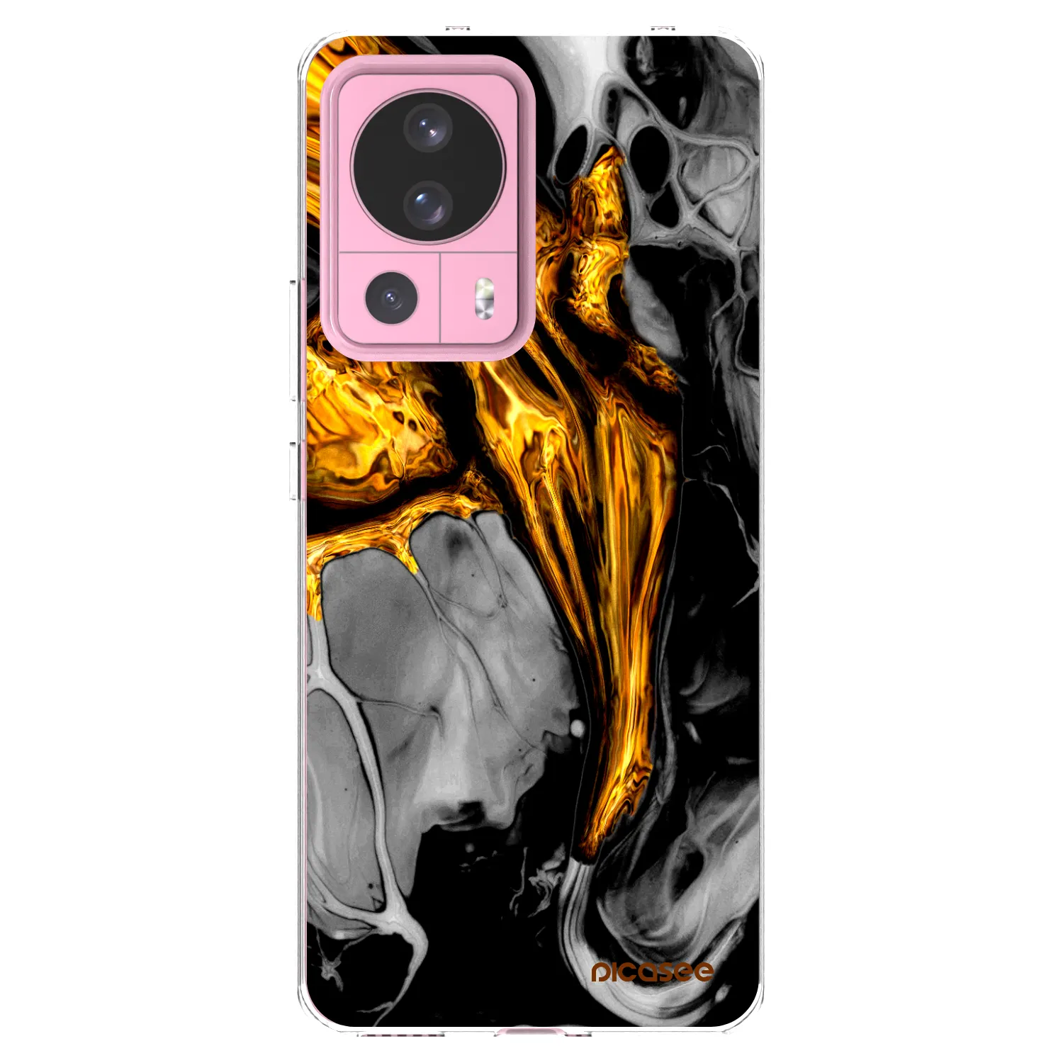 Picasee átlátszó szilikon tok az alábbi mobiltelefonokra Xiaomi 13 Lite - Black Gold
