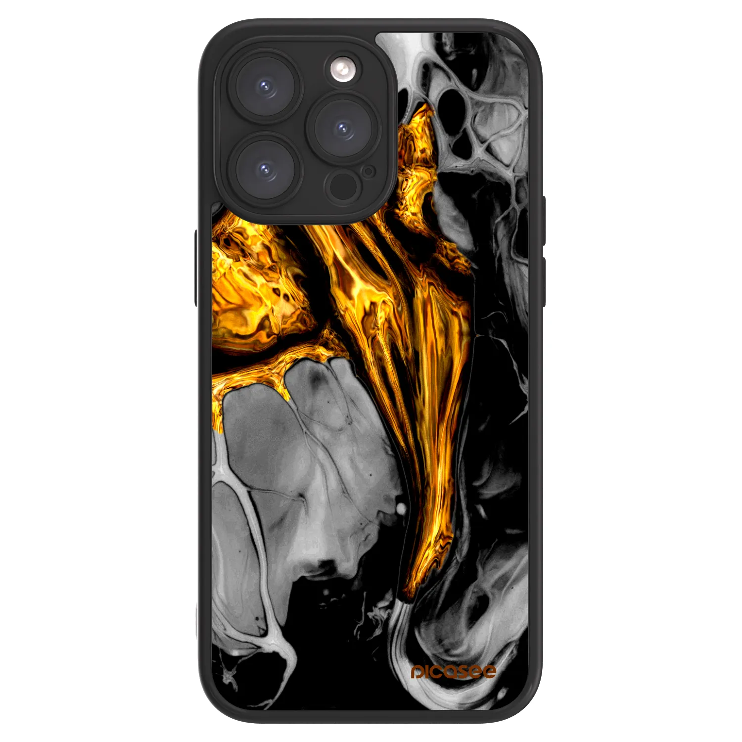 Picasee ULTIMATE CASE Apple iPhone 15 Pro Max - készülékre - Black Gold