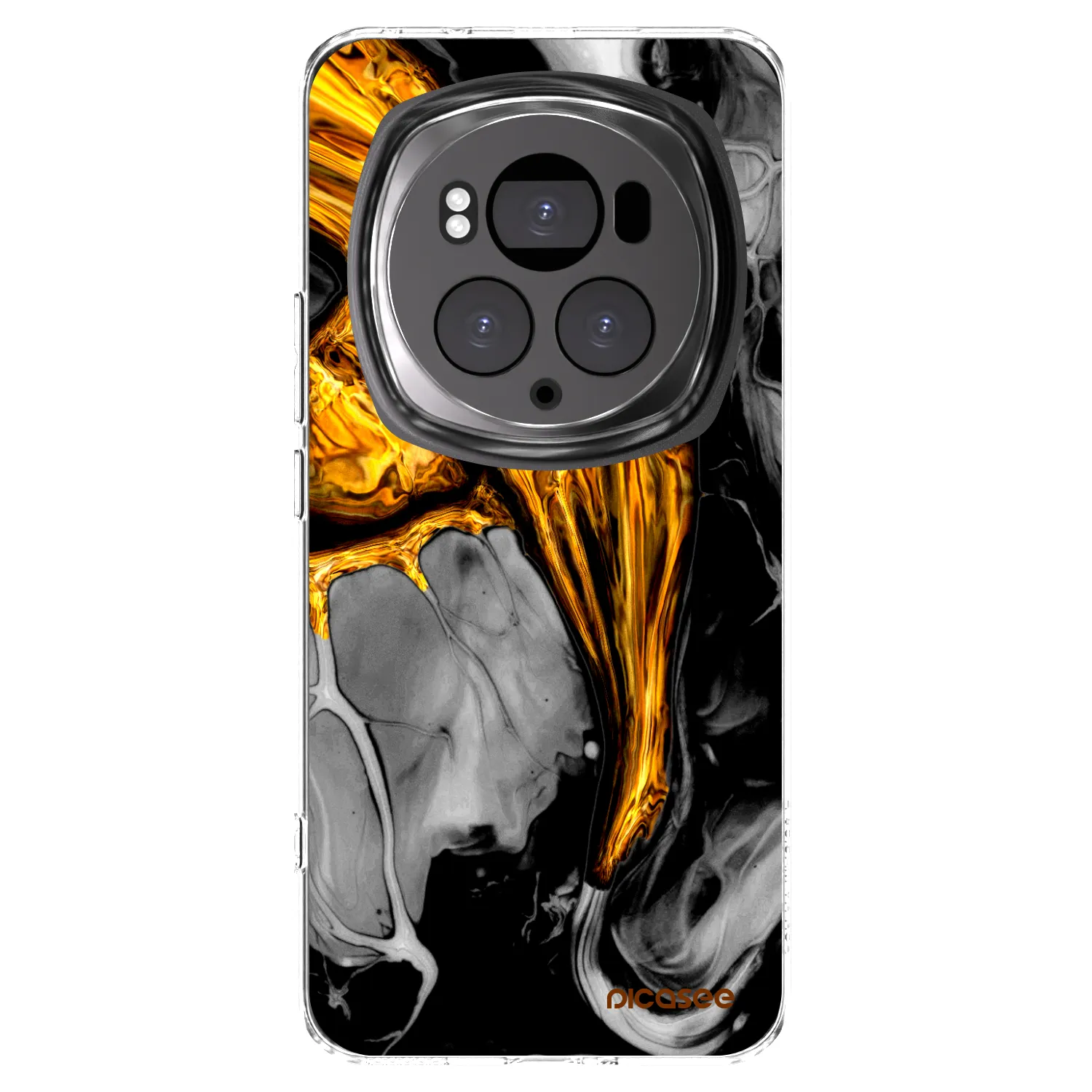 Picasee átlátszó szilikon tok az alábbi mobiltelefonokra Honor Magic6 Pro - Black Gold