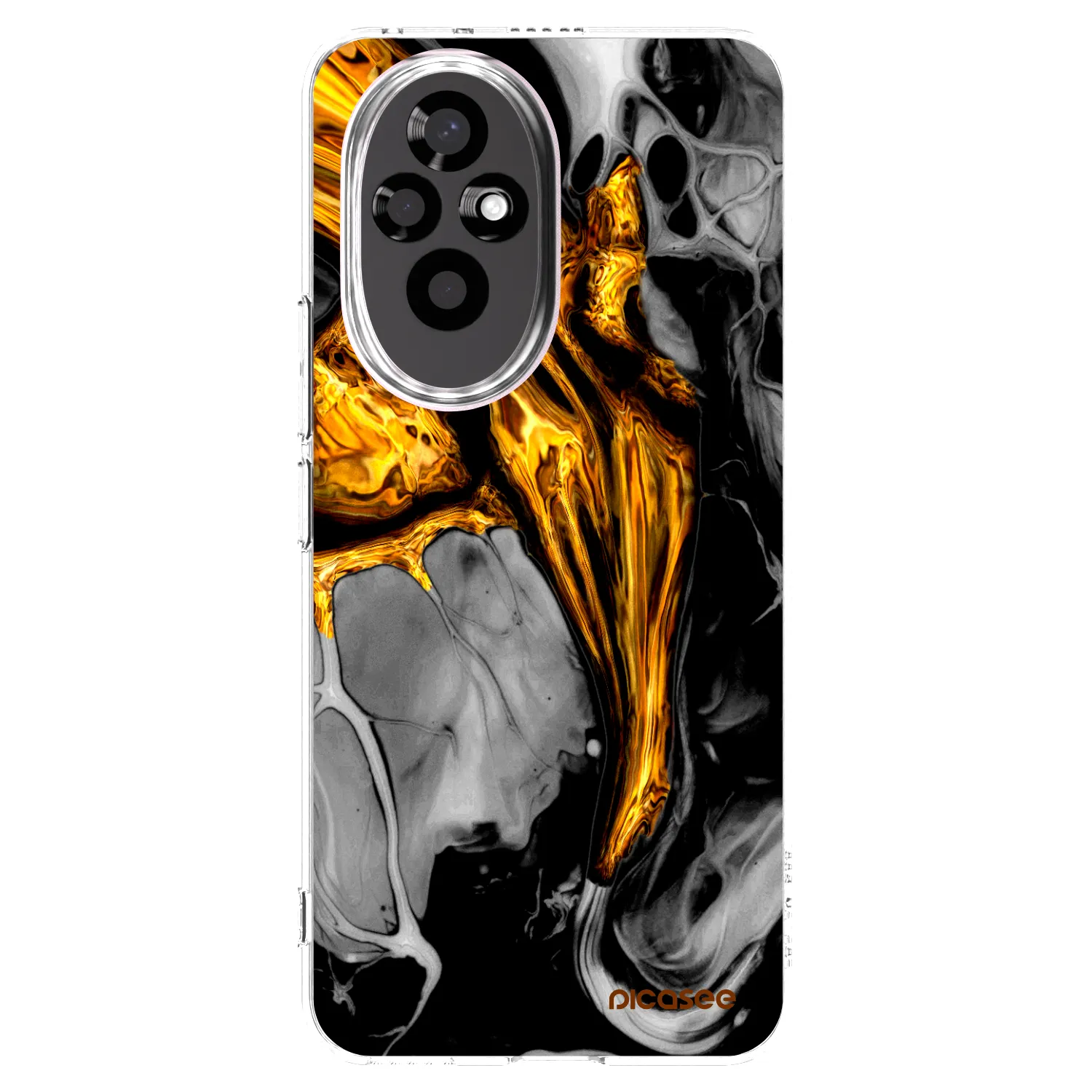 Picasee átlátszó szilikon tok az alábbi mobiltelefonokra Honor 200 5G - Black Gold