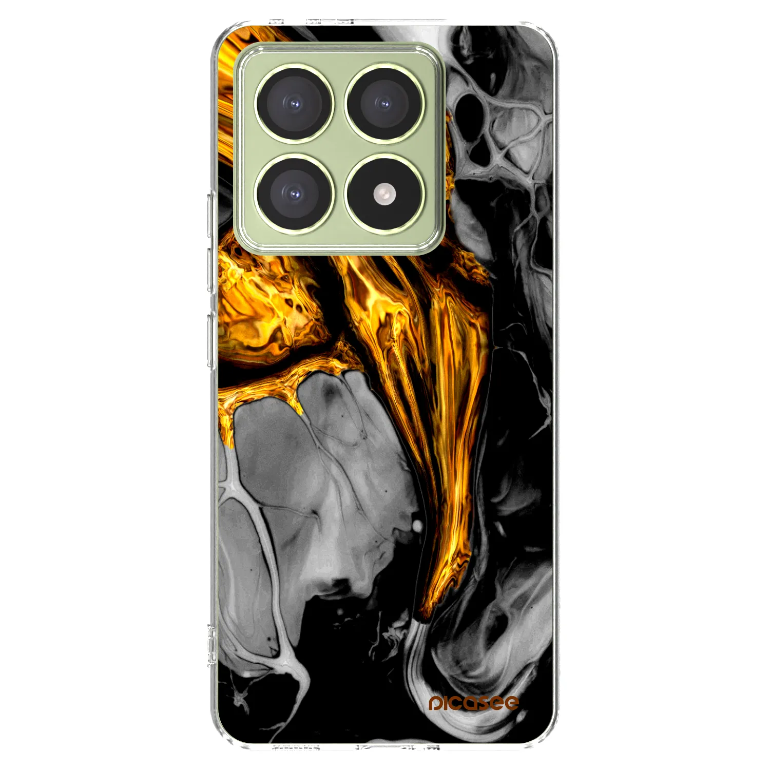 Picasee átlátszó szilikon tok az alábbi mobiltelefonokra Xiaomi 14T - Black Gold