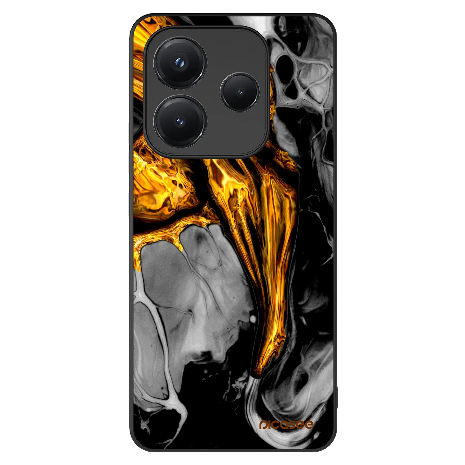 Picasee ULTIMATE CASE Xiaomi Redmi Note 14 5G - készülékre - Black Gold
