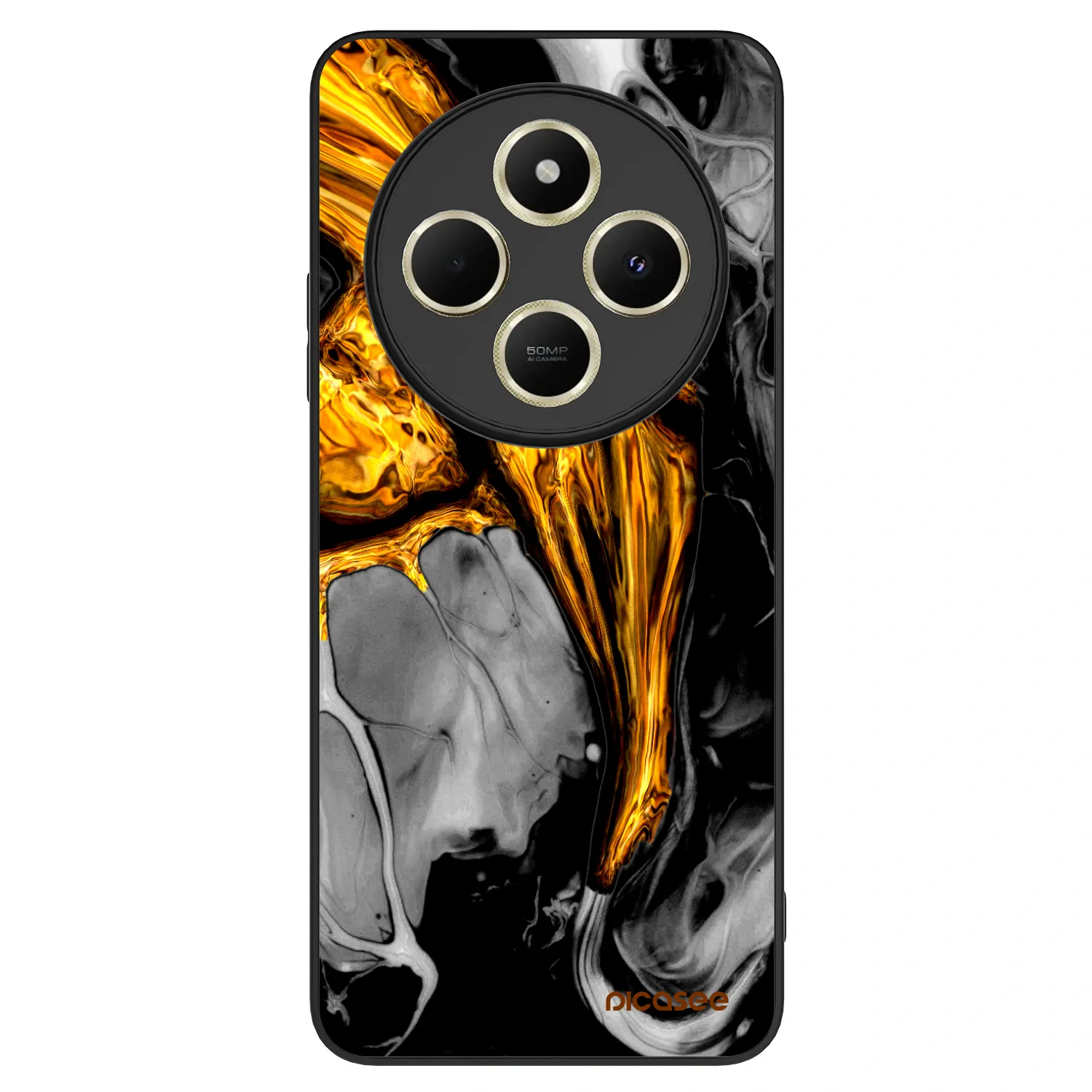 Picasee ULTIMATE CASE Xiaomi Redmi 14C - készülékre - Black Gold