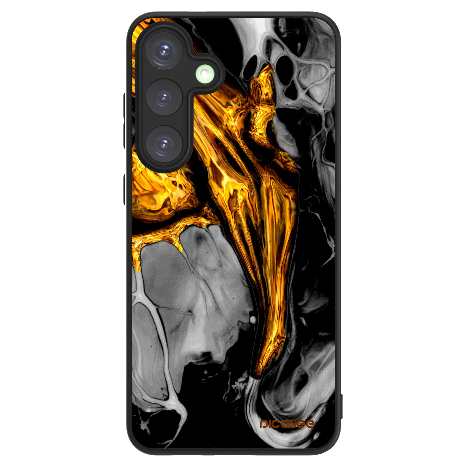 Picasee ULTIMATE CASE PowerShare Samsung Galaxy S25+ 5G - készülékre - Black Gold