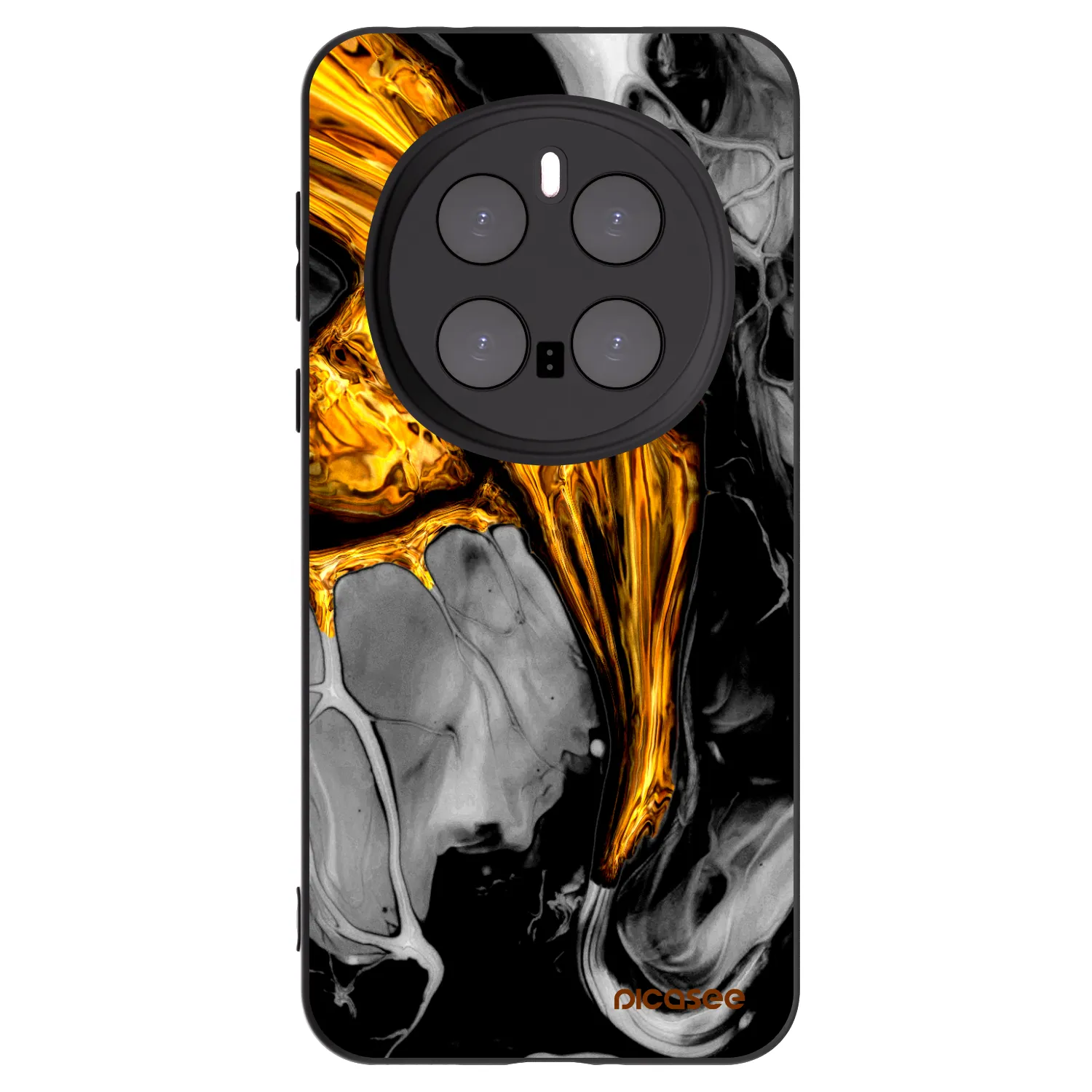 Picasee fekete szilikon tok az alábbi mobiltelefonokra Honor Magic7 Pro 5G - Black Gold