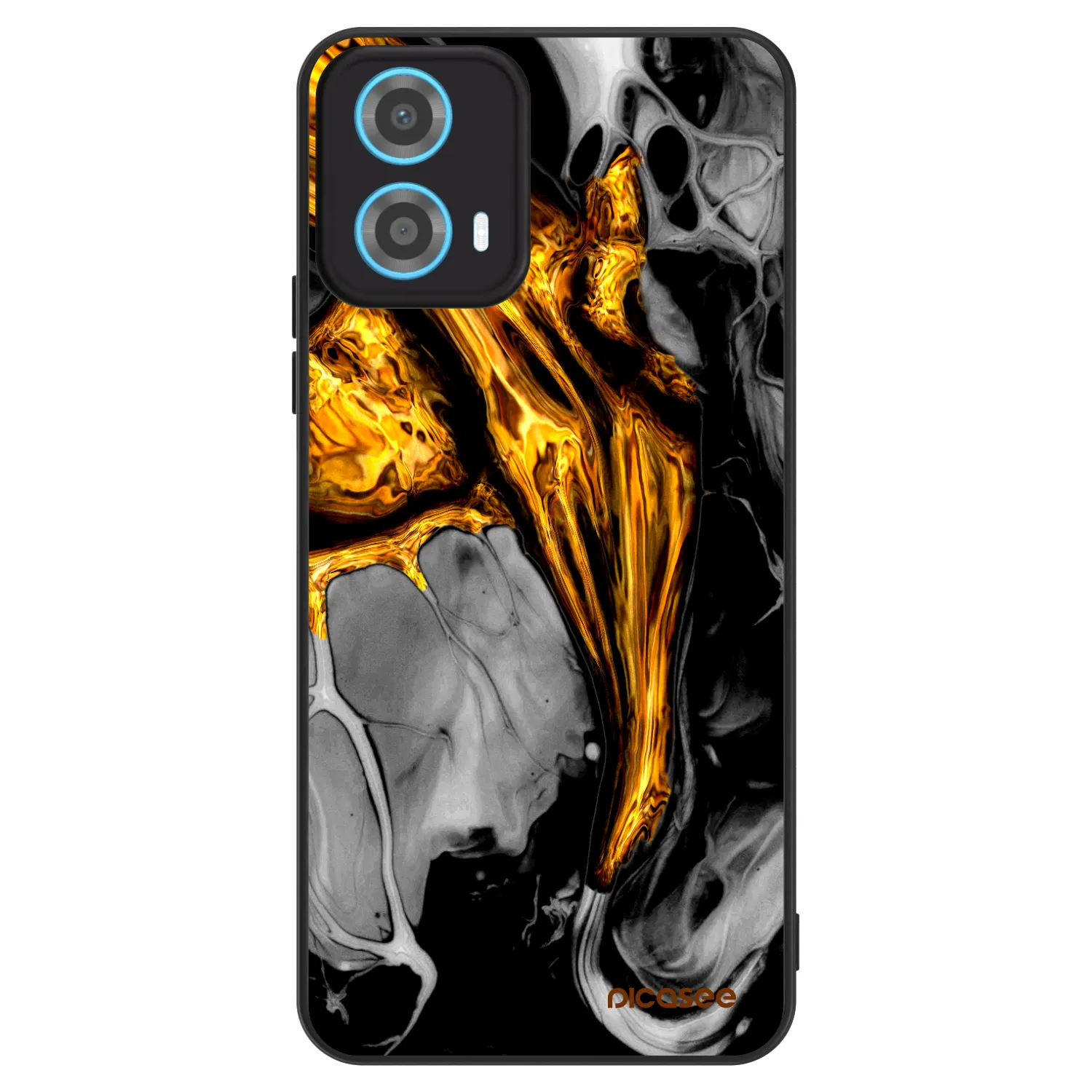 Picasee ULTIMATE CASE Motorola Moto G34 5G - készülékre - Black Gold