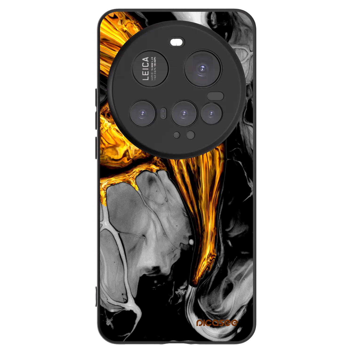 Picasee fekete szilikon tok az alábbi mobiltelefonokra Xiaomi 15 Ultra - Black Gold