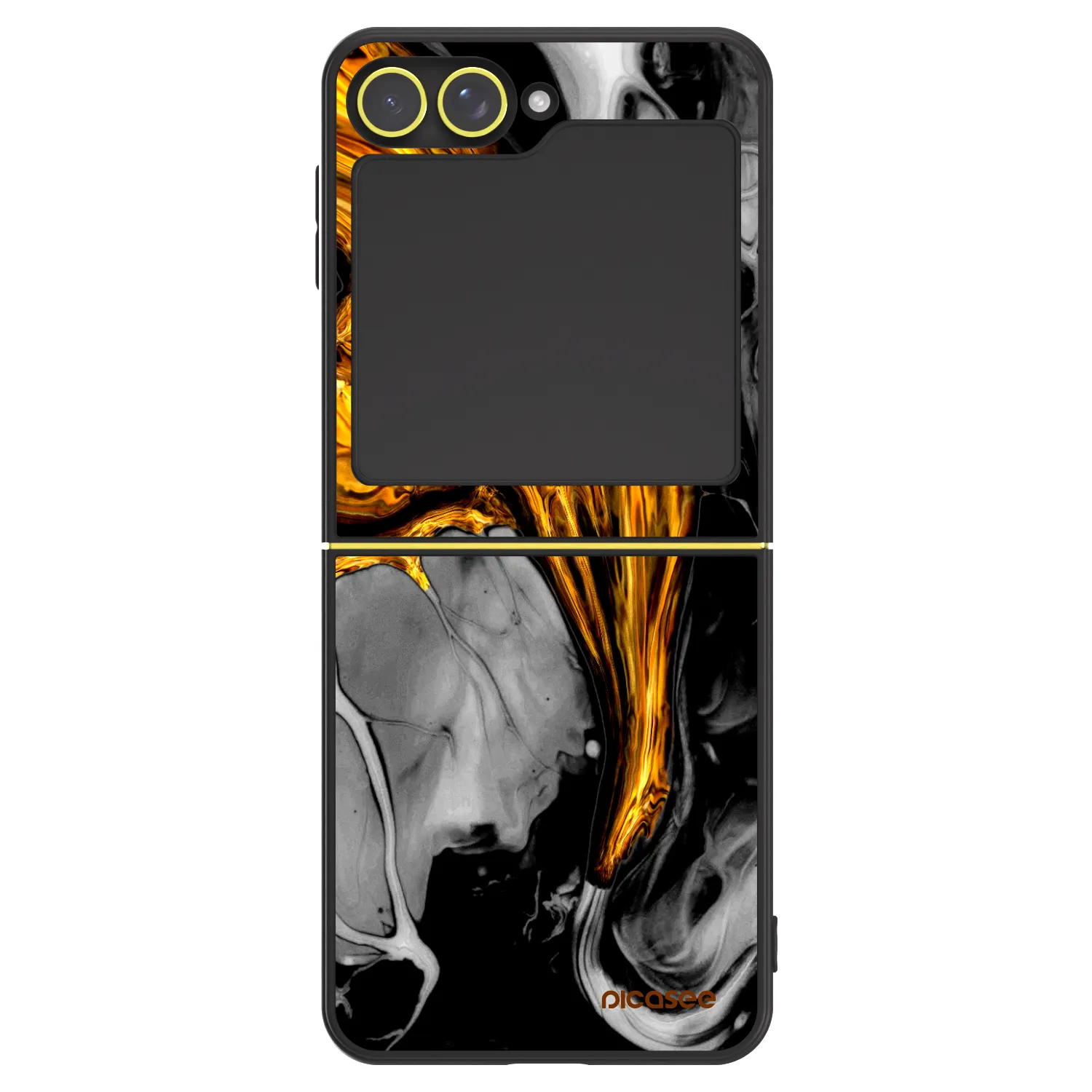 Picasee ULTIMATE CASE Samsung Galaxy Z Flip5 5G - készülékre - Black Gold