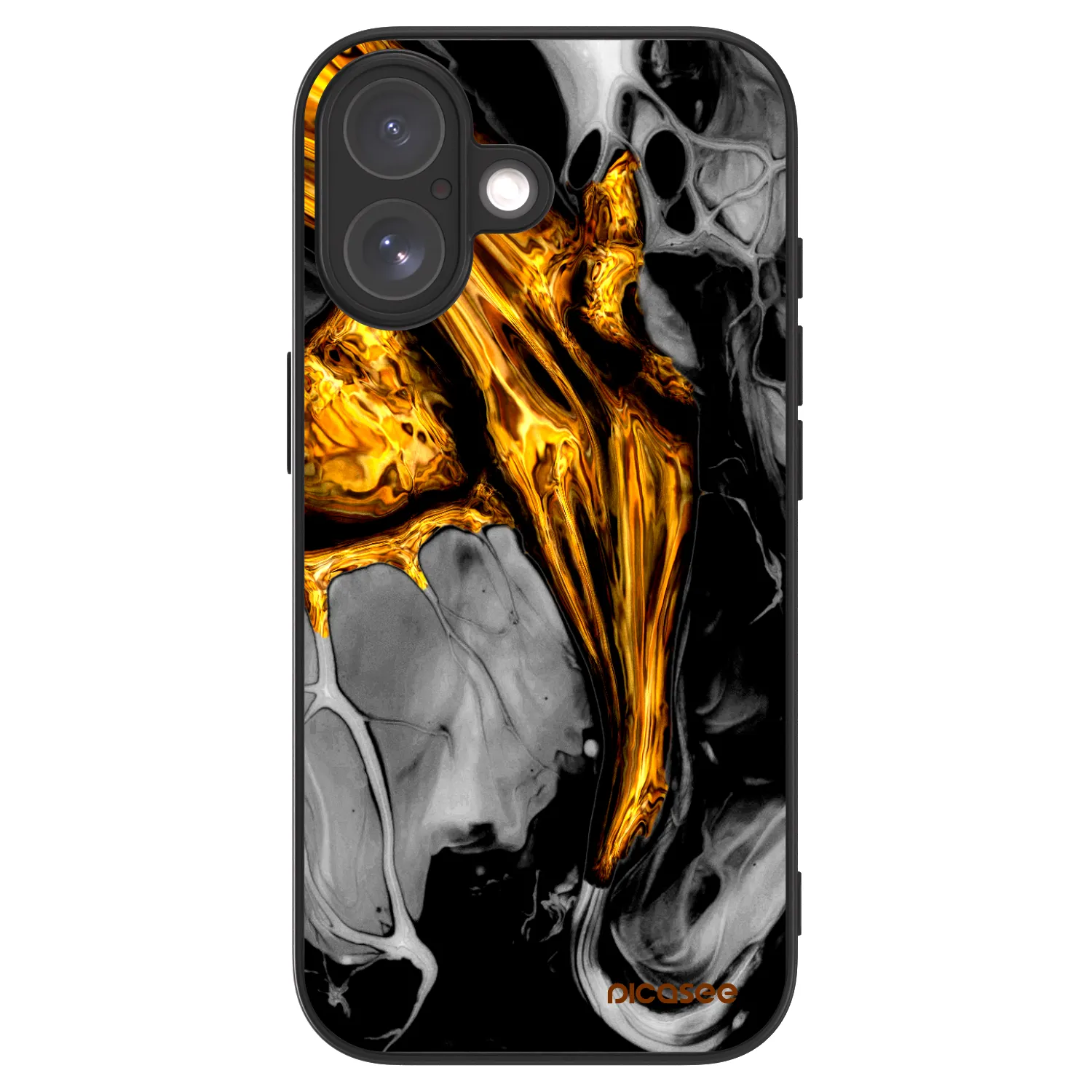 Picasee ULTIMATE CASE MagSafe Apple iPhone 17 - készülékre - Black Gold
