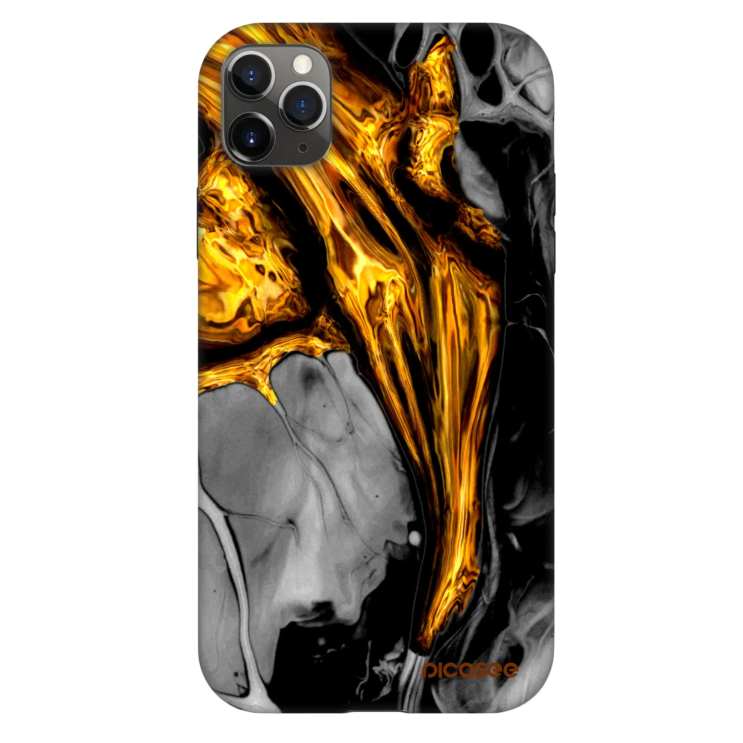 Picasee Fashion Case Apple iPhone 11 Pro Max - Black Gold