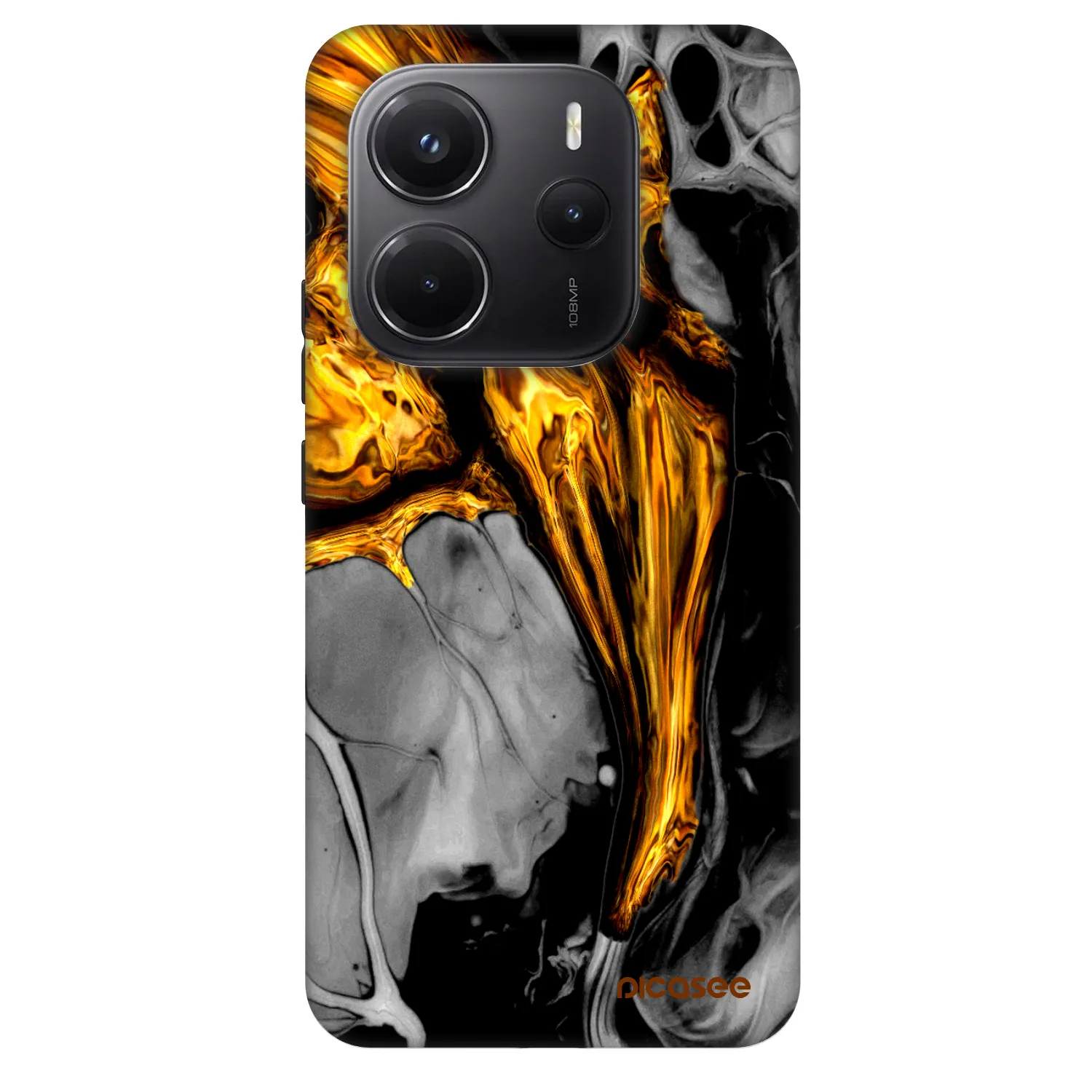 Picasee Fashion Case Xiaomi Redmi Note 14 5G - Black Gold