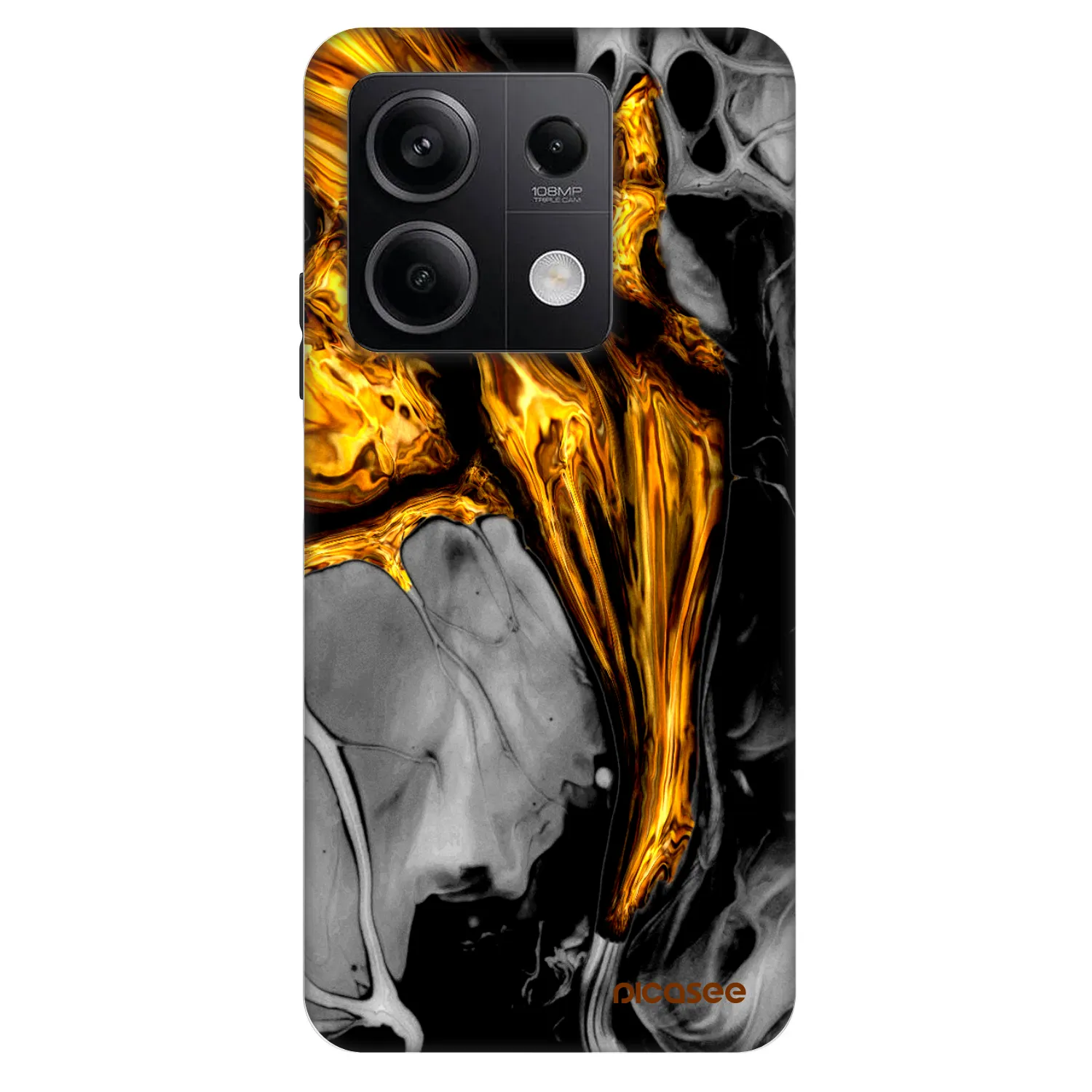 Picasee Fashion Case Xiaomi Redmi Note 13 5G - Black Gold