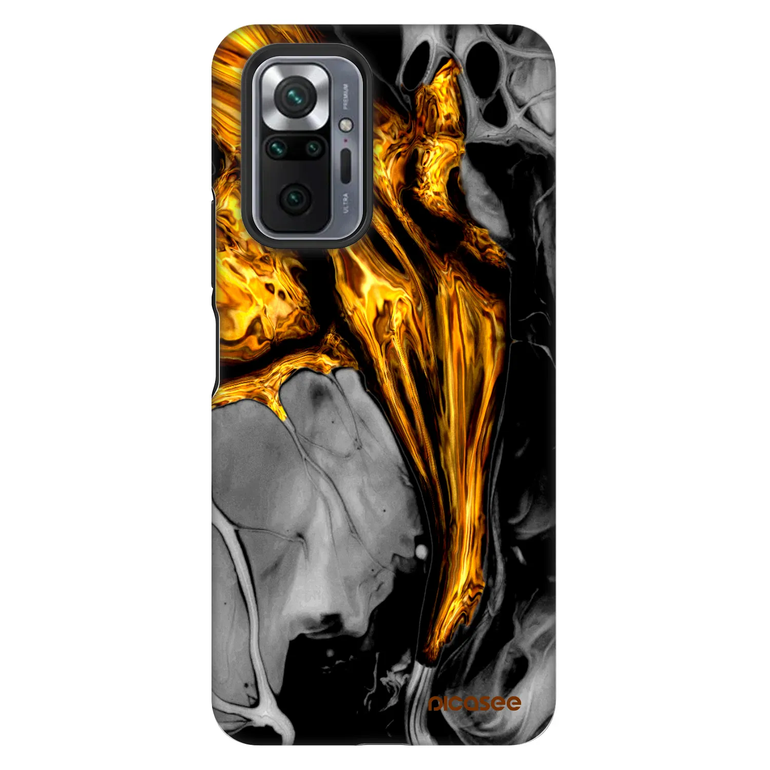 Picasee Fashion Case Xiaomi Redmi Note 10 Pro - Black Gold