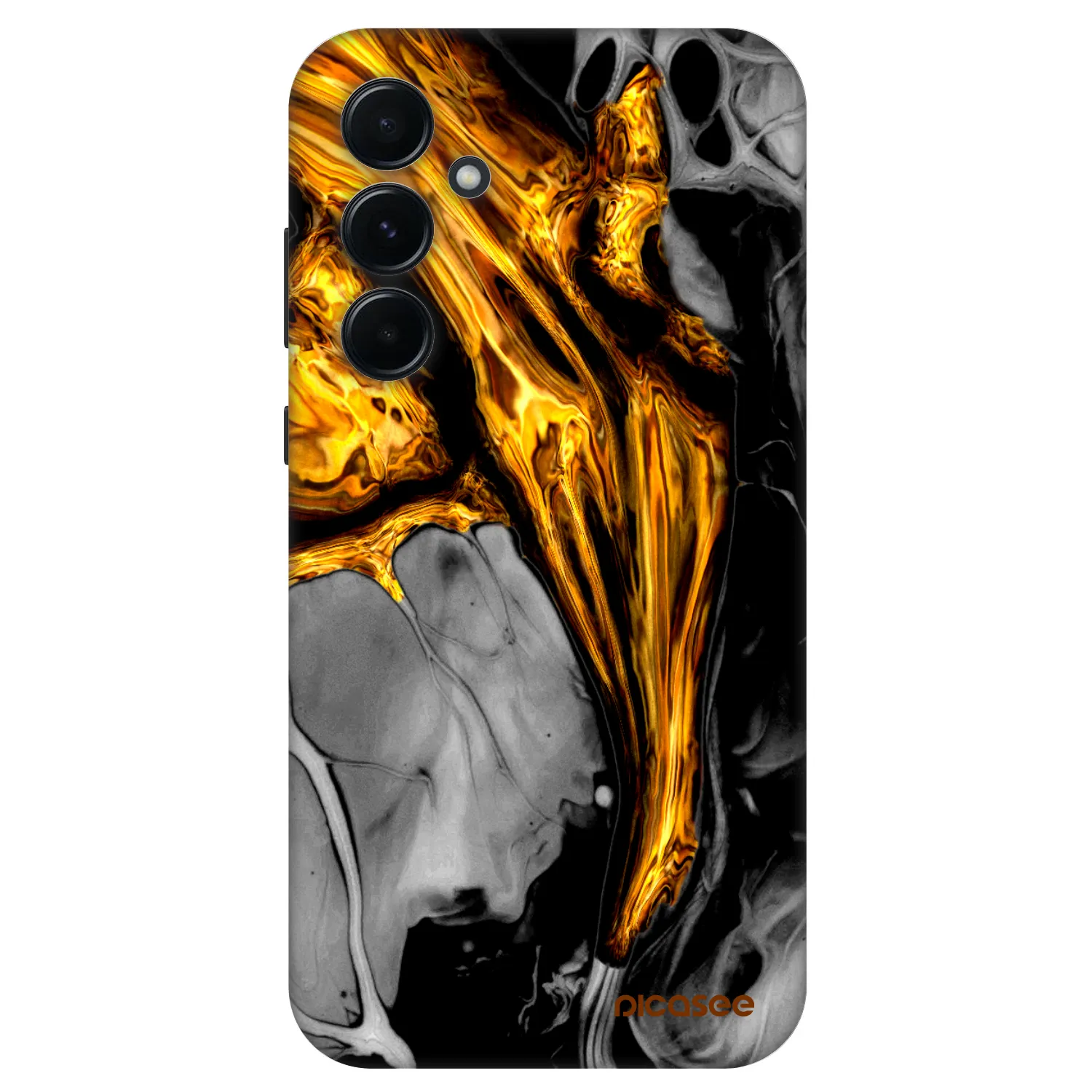 Picasee Fashion Case Samsung Galaxy A55 5G A556B - Black Gold