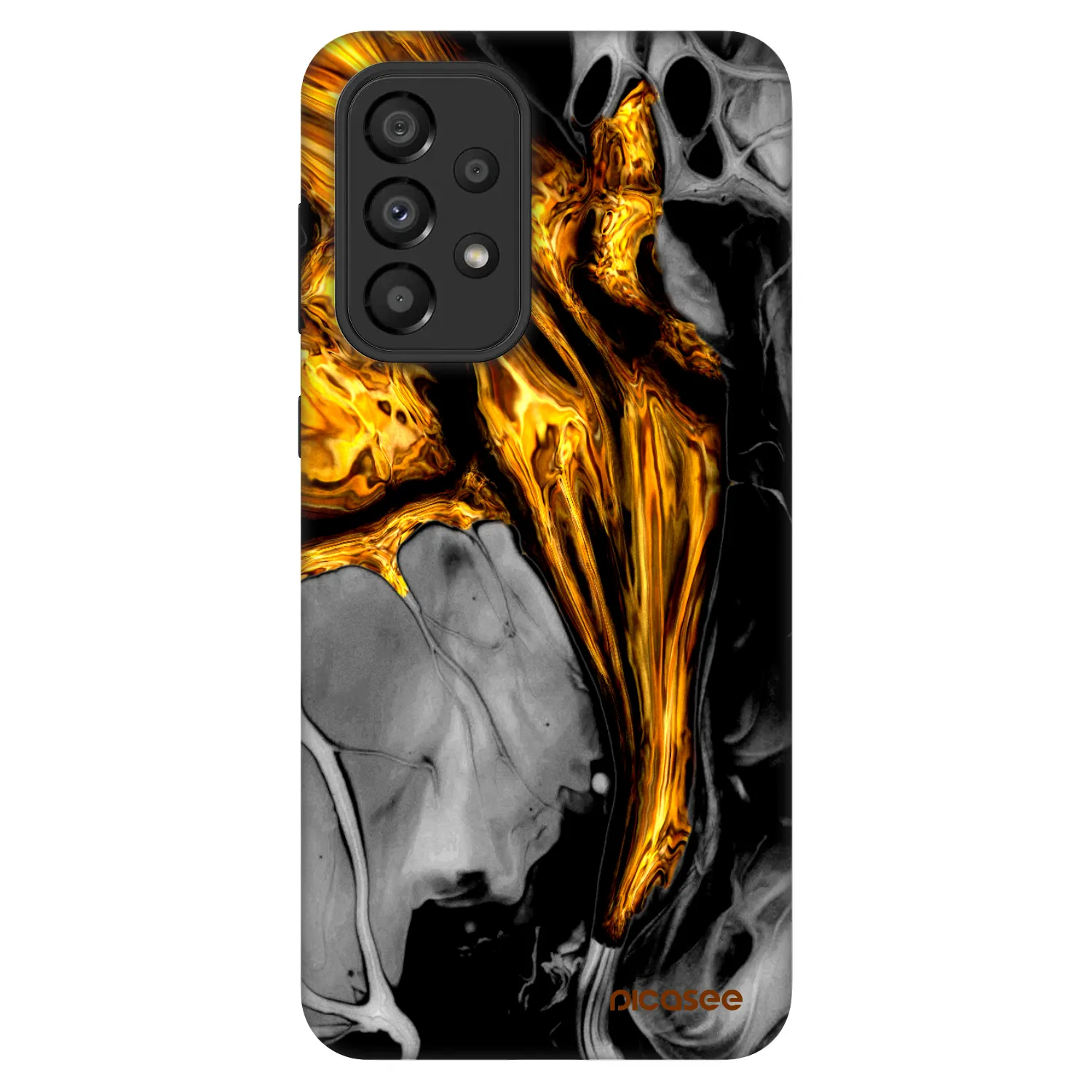 Picasee Fashion Case Samsung Galaxy A33 5G A336 - Black Gold