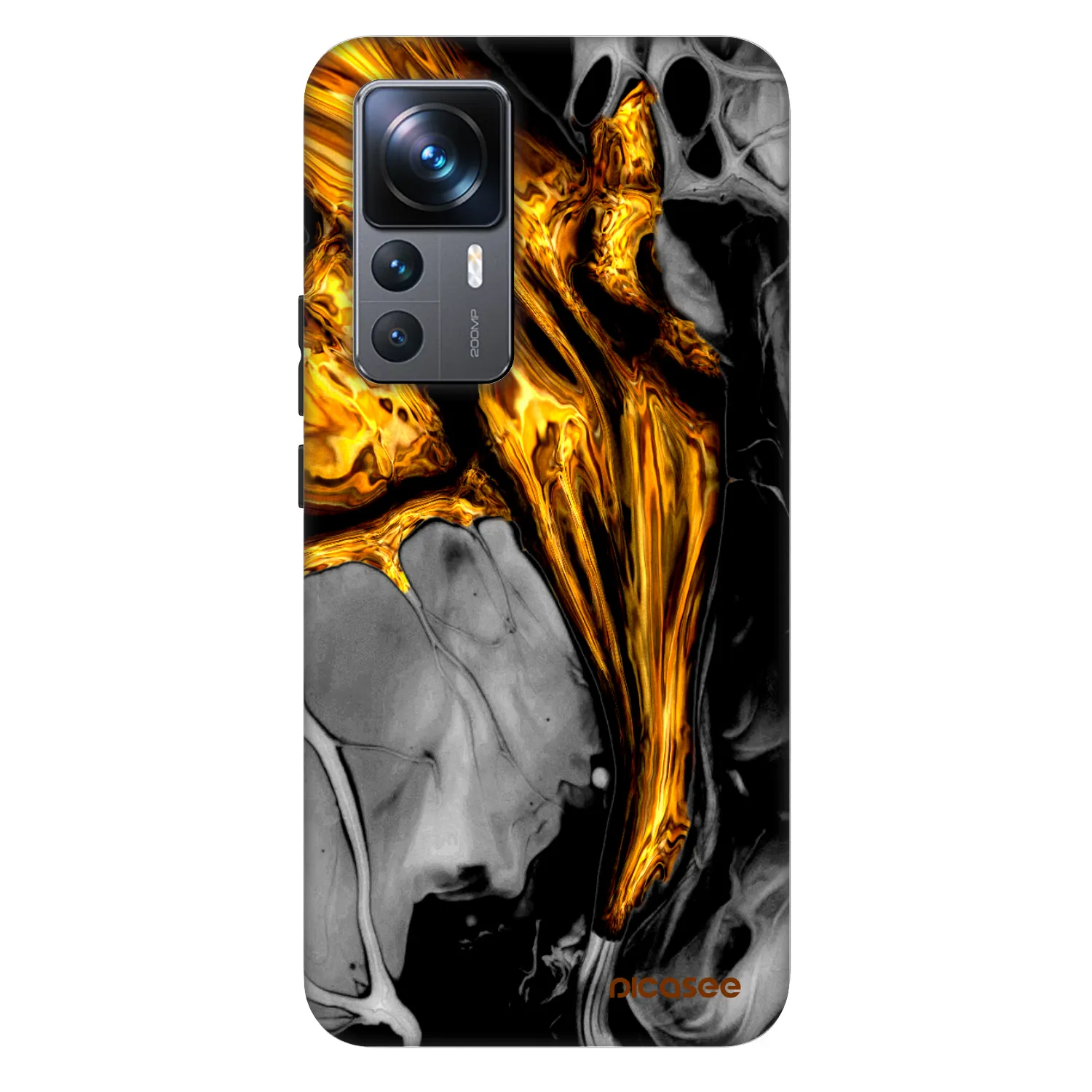 Picasee Fashion Case Xiaomi 12T - Black Gold