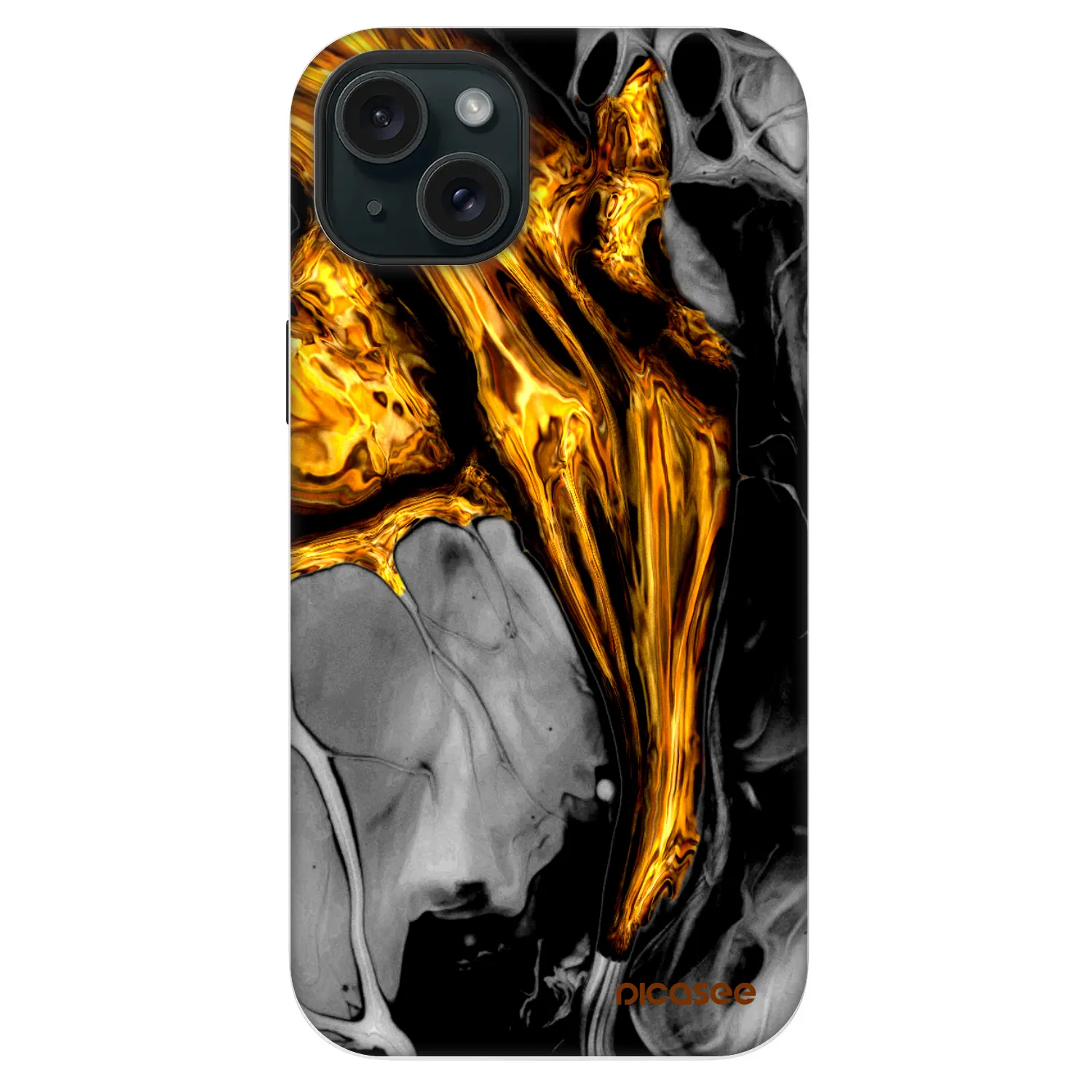 Picasee Fashion Case MagSafe Apple iPhone 14 Plus - Black Gold