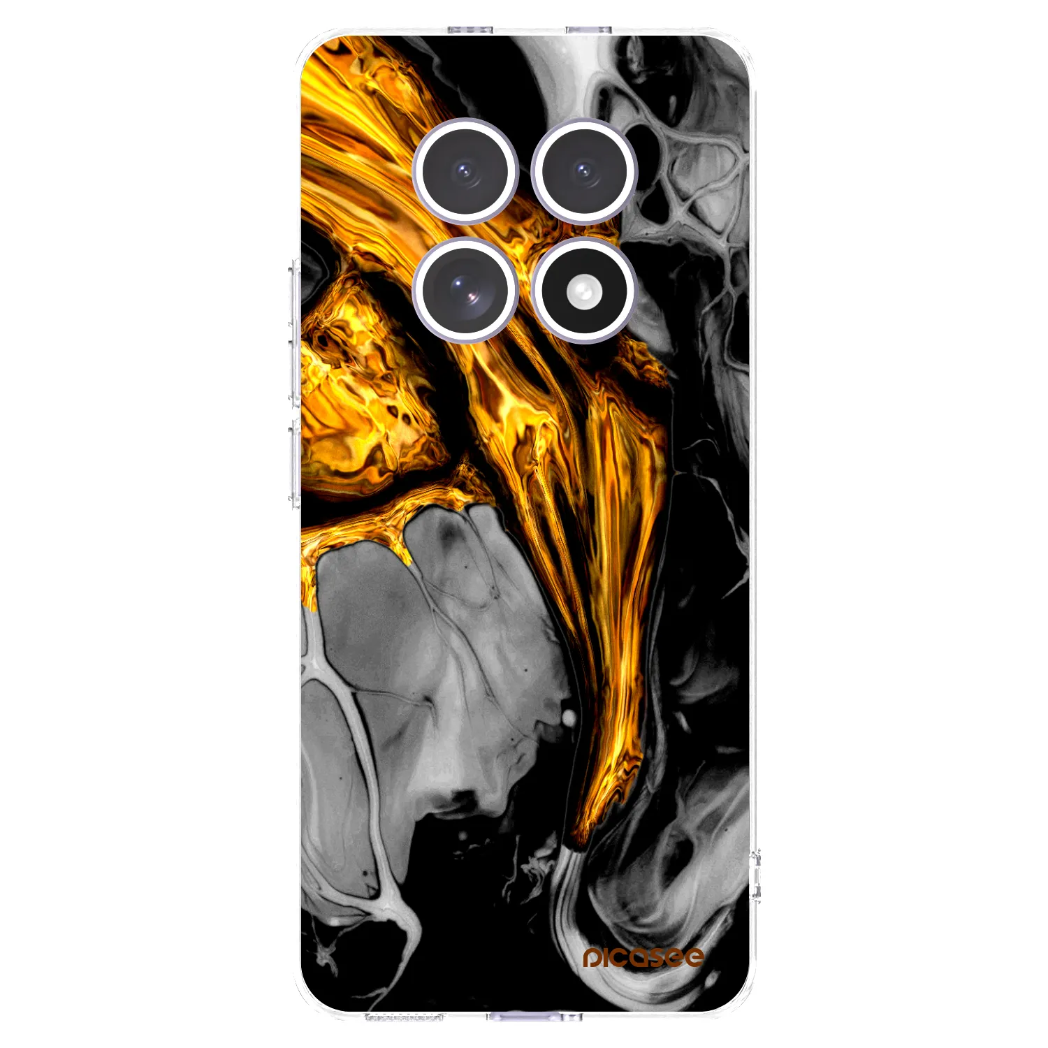 Picasee átlátszó szilikon tok az alábbi mobiltelefonokra Xiaomi Redmi Note 15 - Black Gold