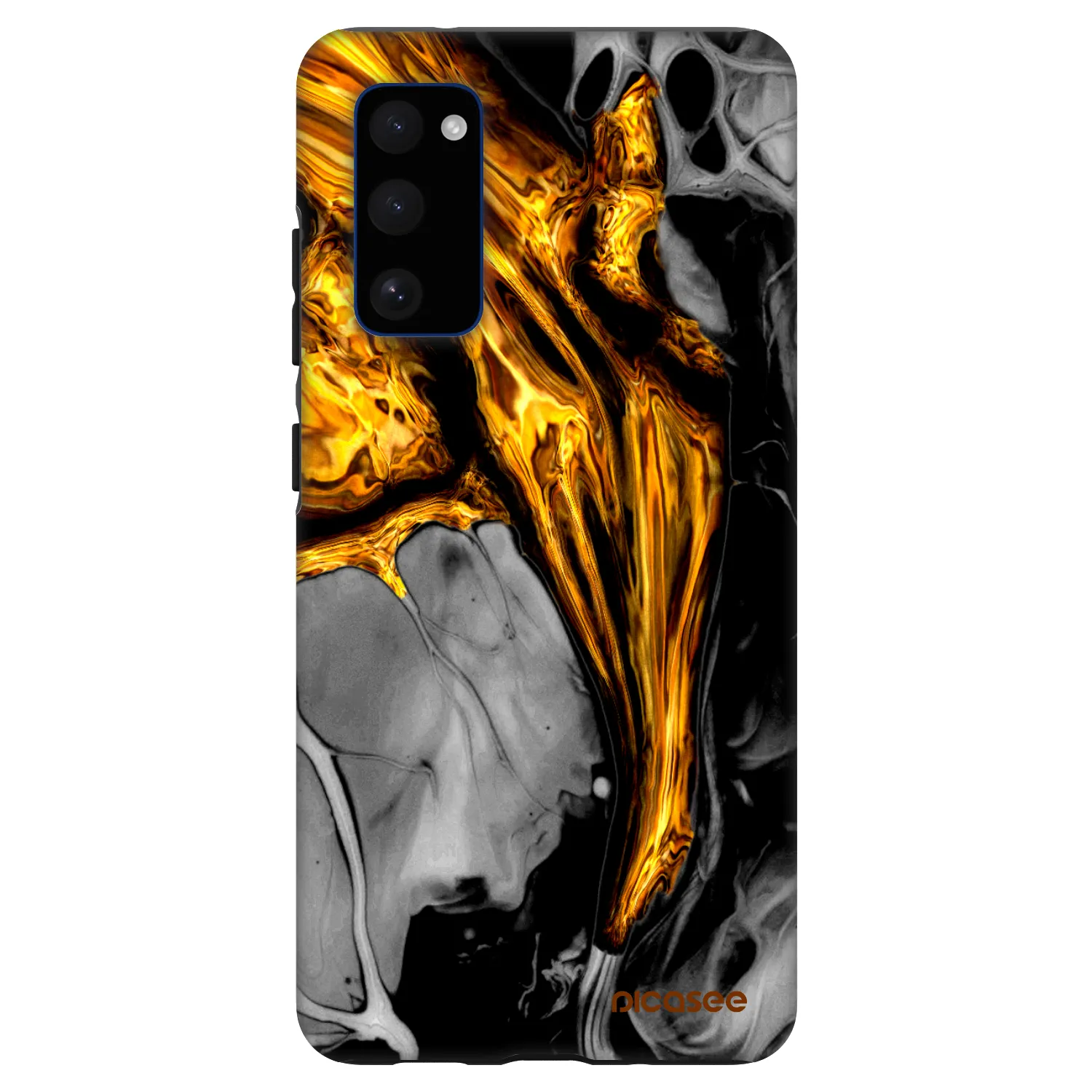 Picasee Fashion Case Samsung Galaxy S20 FE - Black Gold