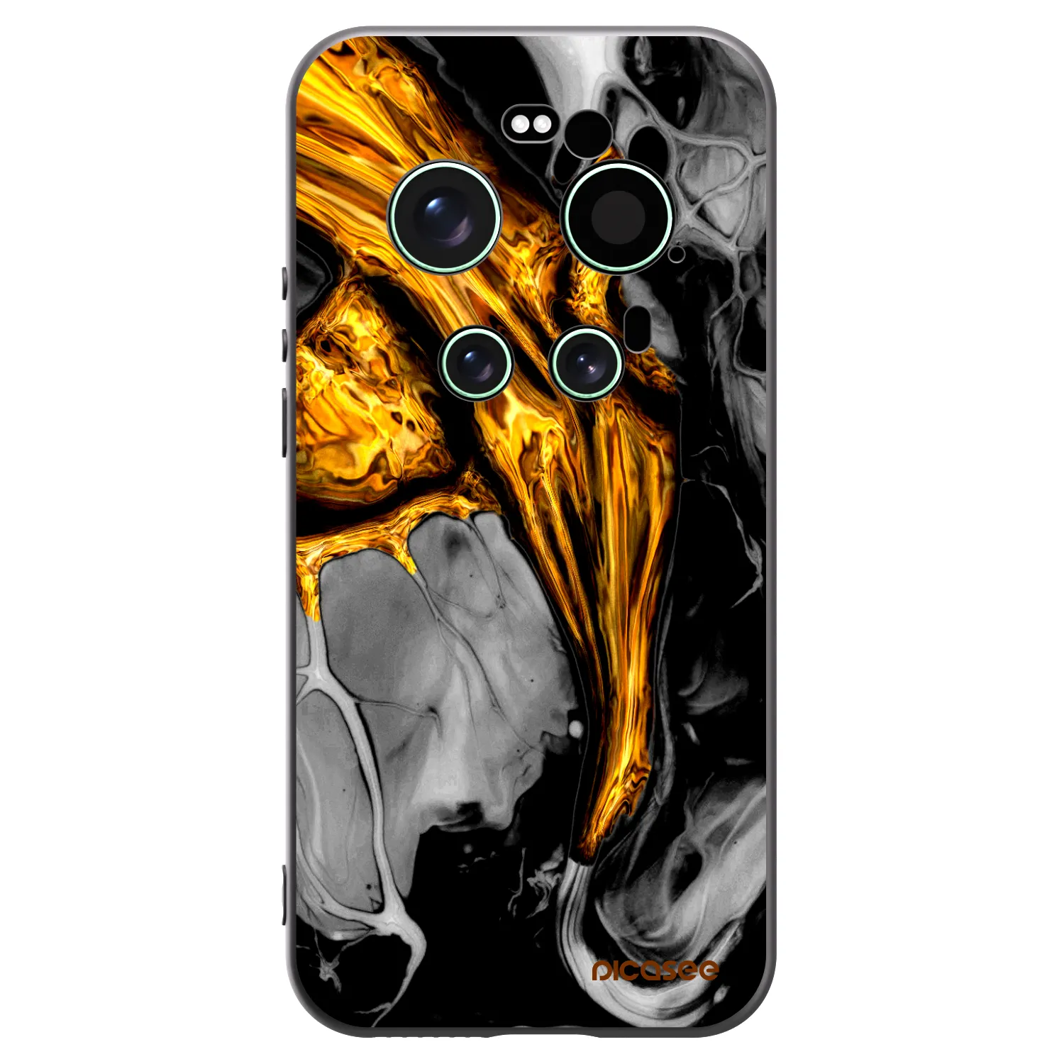 Picasee fekete szilikon tok az alábbi mobiltelefonokra Xiaomi 17 Ultra - Black Gold