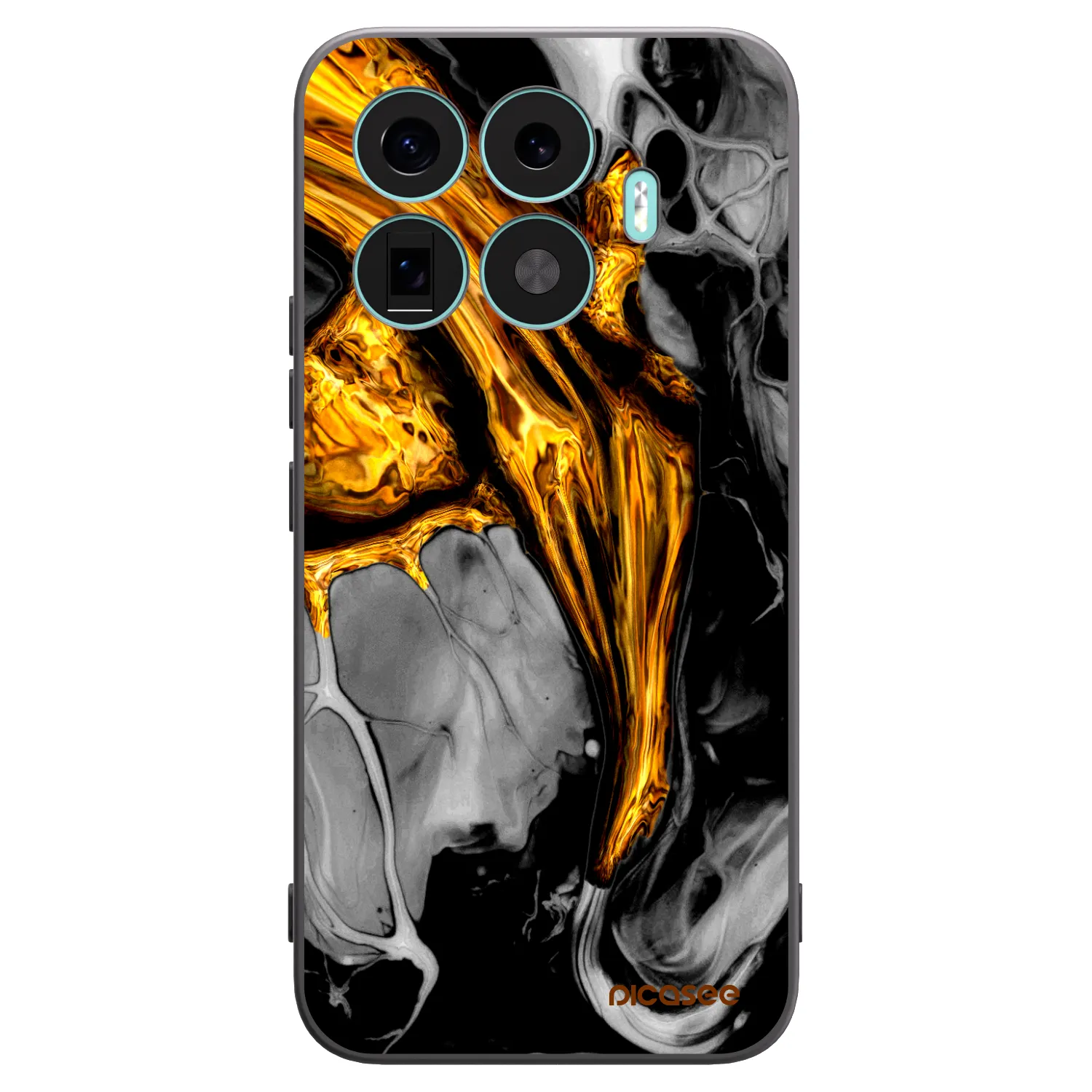 Picasee fekete szilikon tok az alábbi mobiltelefonokra Xiaomi 17T Pro - Black Gold