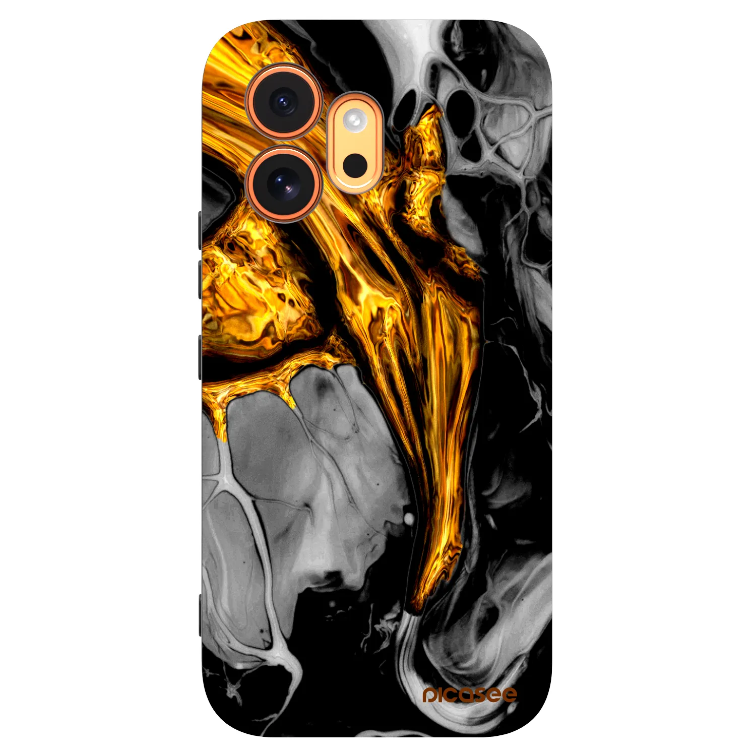 Picasee fekete szilikon tok az alábbi mobiltelefonokra Honor 600 - Black Gold