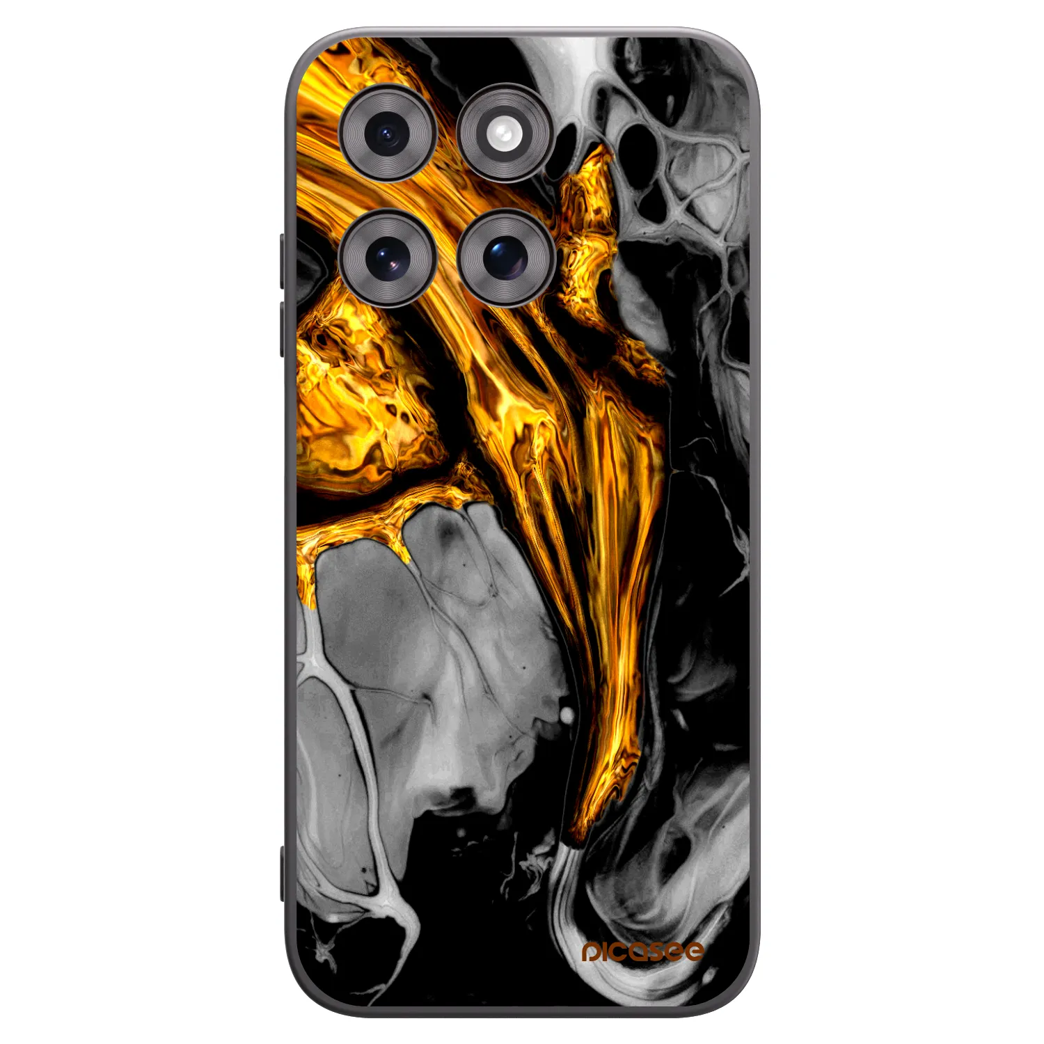 Picasee fekete szilikon tok az alábbi mobiltelefonokra Motorola Moto G77 - Black Gold