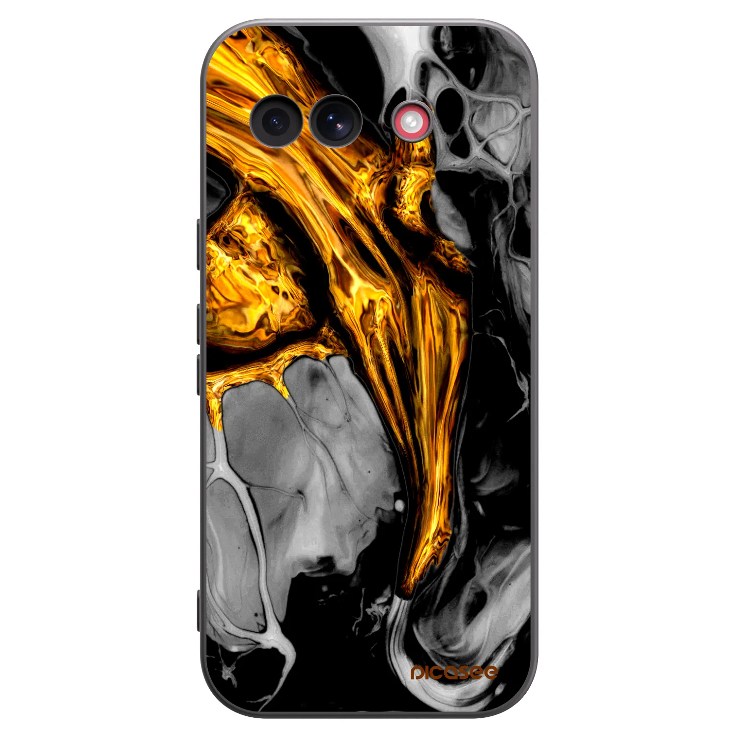 Picasee fekete szilikon tok az alábbi mobiltelefonokra Google Pixel 10a - Black Gold
