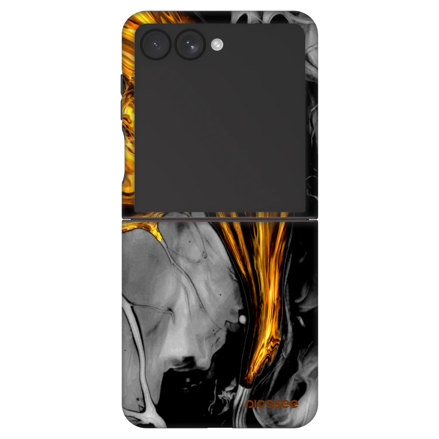 Picasee Fashion Case Samsung Galaxy Z Flip7 5G - Black Gold