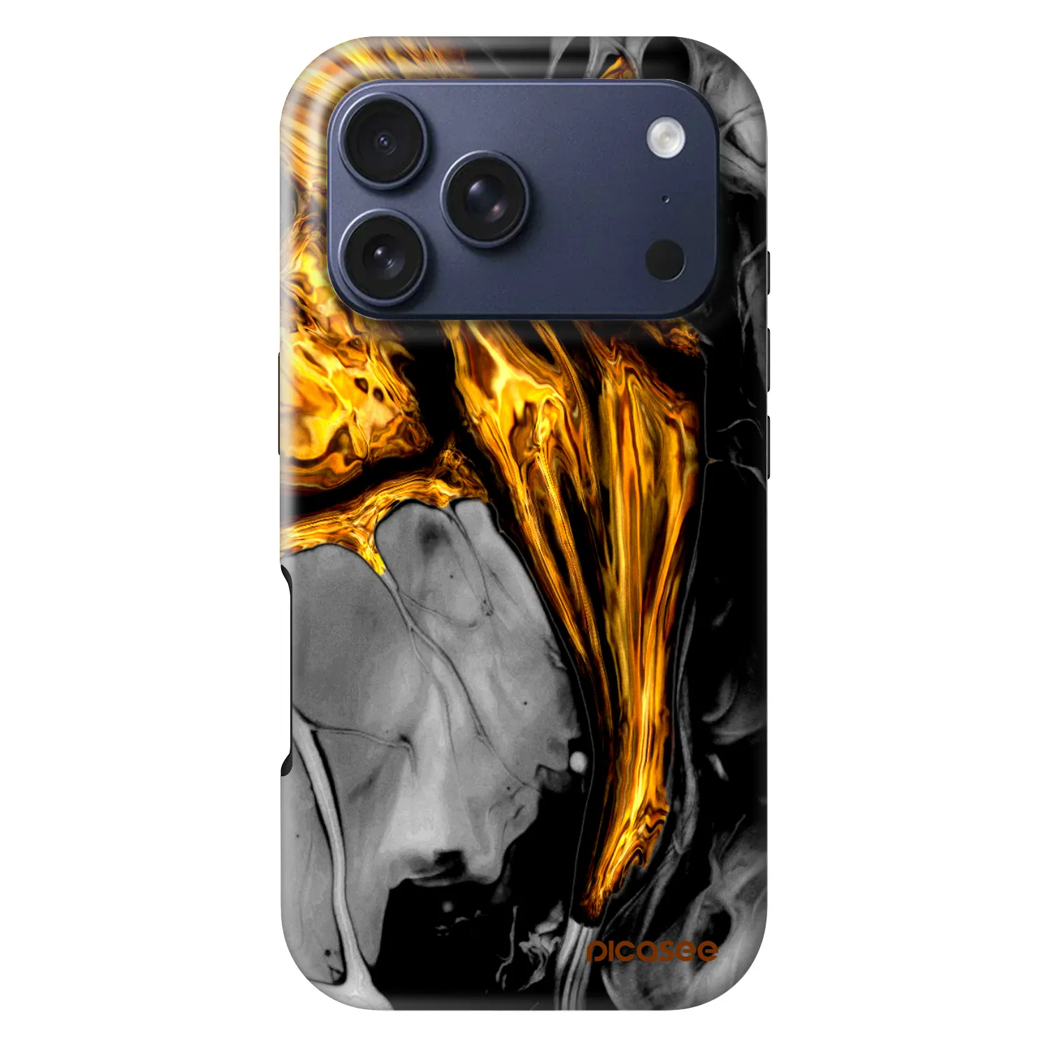 Picasee Fashion Case MagSafe Apple iPhone 18 Pro - Black Gold