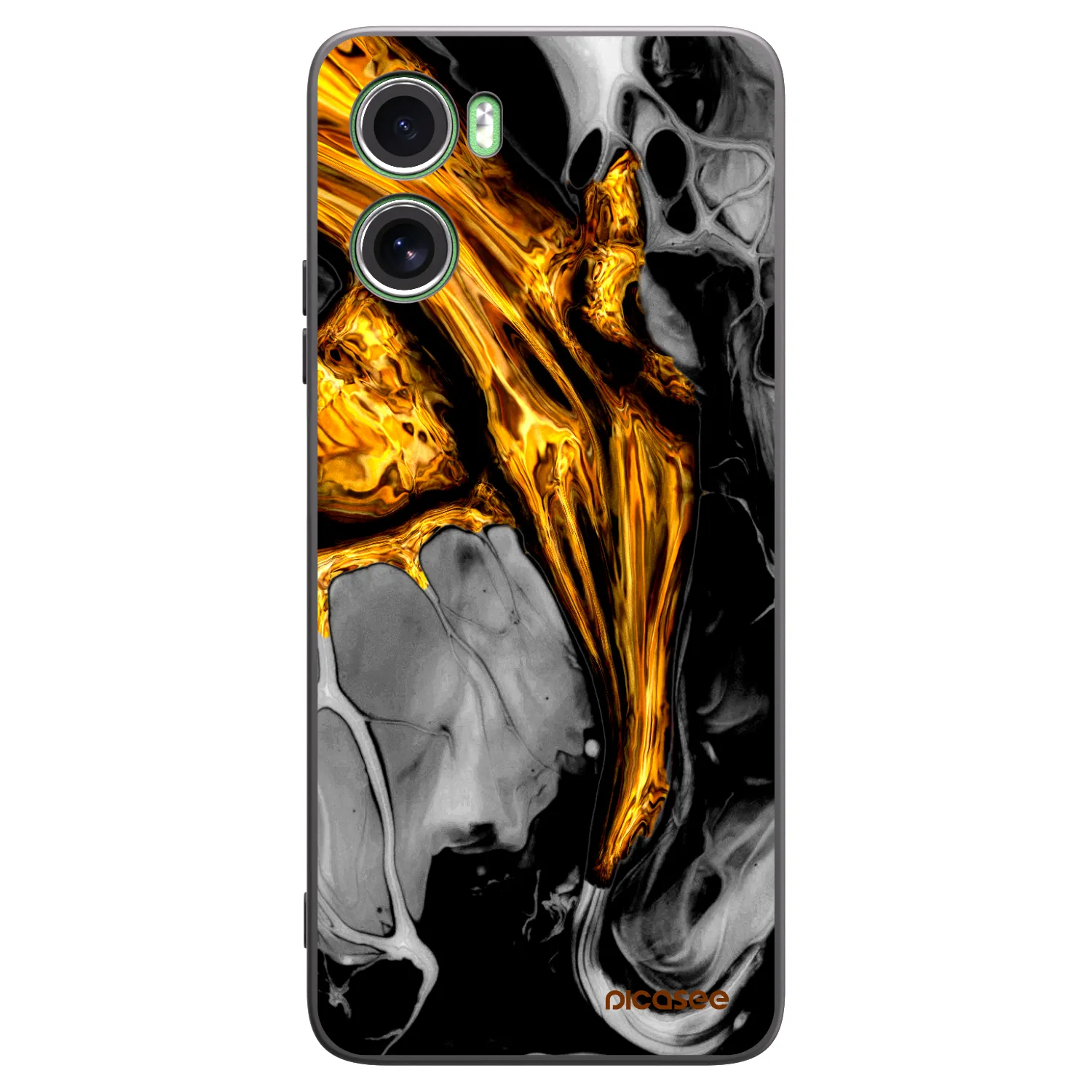 Picasee fekete szilikon tok az alábbi mobiltelefonokra Motorola Moto G06 - Black Gold