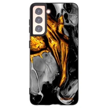 Picasee fekete szilikon tok az alábbi mobiltelefonokra Samsung Galaxy S21 5G G991B - Black Gold
