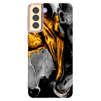 Picasee átlátszó szilikon tok az alábbi mobiltelefonokra Samsung Galaxy S21+ 5G G996F - Black Gold