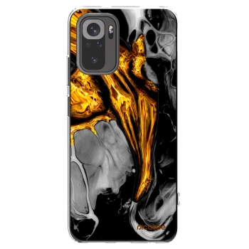 Picasee átlátszó szilikon tok az alábbi mobiltelefonokra Xiaomi Redmi Note 10 - Black Gold