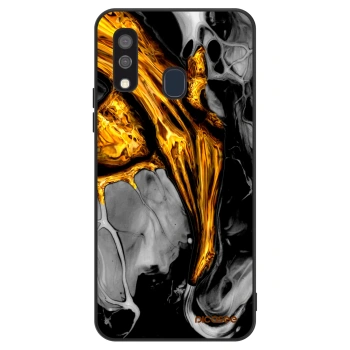 Szilikon tok erre a típusra Samsung Galaxy A40 A405F - Black Gold
