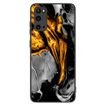 Szilikon tok erre a típusra Samsung Galaxy S20 G980F - Black Gold