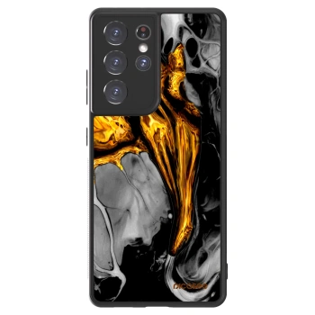 Szilikon tok erre a típusra Samsung Galaxy S21 Ultra 5G G998B - Black Gold