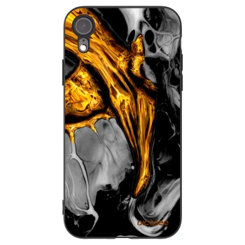Picasee fekete szilikon tok az alábbi mobiltelefonokra Apple iPhone XR - Black Gold