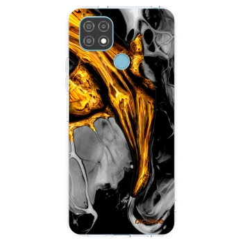 Picasee átlátszó szilikon tok az alábbi mobiltelefonokra Realme C21 - Black Gold