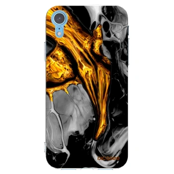 Picasee átlátszó szilikon tok az alábbi mobiltelefonokra Apple iPhone XR - Black Gold