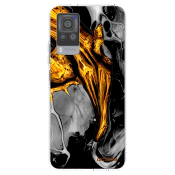 Picasee átlátszó szilikon tok az alábbi mobiltelefonokra Vivo X60 Pro 5G - Black Gold
