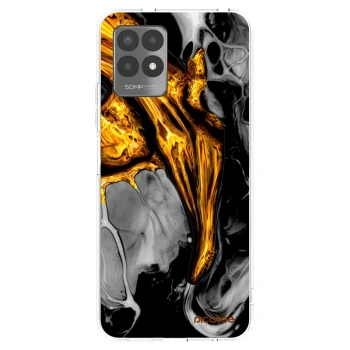 Picasee átlátszó szilikon tok az alábbi mobiltelefonokra Realme 8i - Black Gold