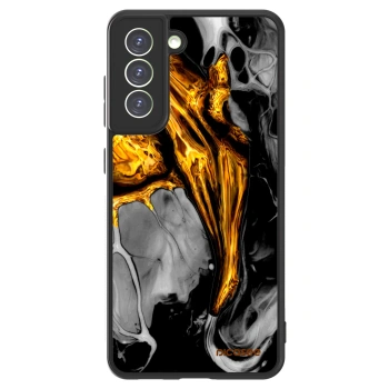 Picasee ULTIMATE CASE Samsung Galaxy S21 FE 5G - készülékre - Black Gold
