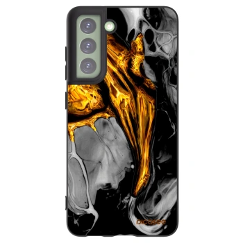 Picasee fekete szilikon tok az alábbi mobiltelefonokra Samsung Galaxy S21 FE 5G - Black Gold