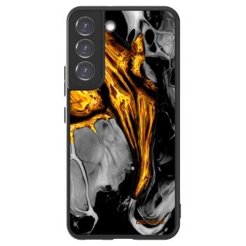 Picasee ULTIMATE CASE Samsung Galaxy S22 5G - készülékre - Black Gold