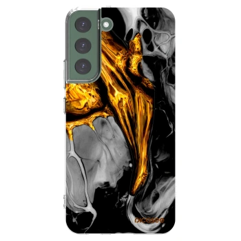 Picasee átlátszó szilikon tok az alábbi mobiltelefonokra Samsung Galaxy S22+ 5G - Black Gold